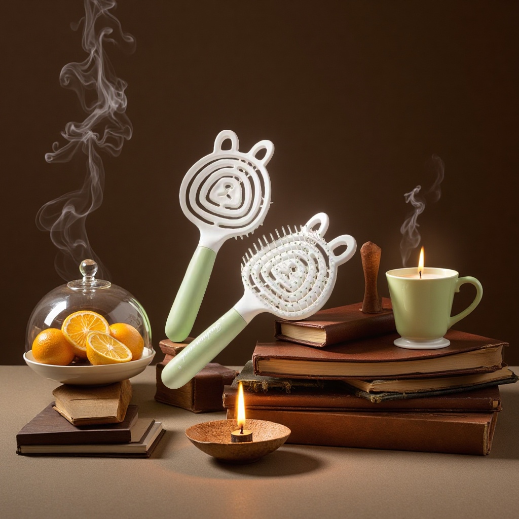 Cute rabbit-shaped comb, sweet and girlish portable massage comb