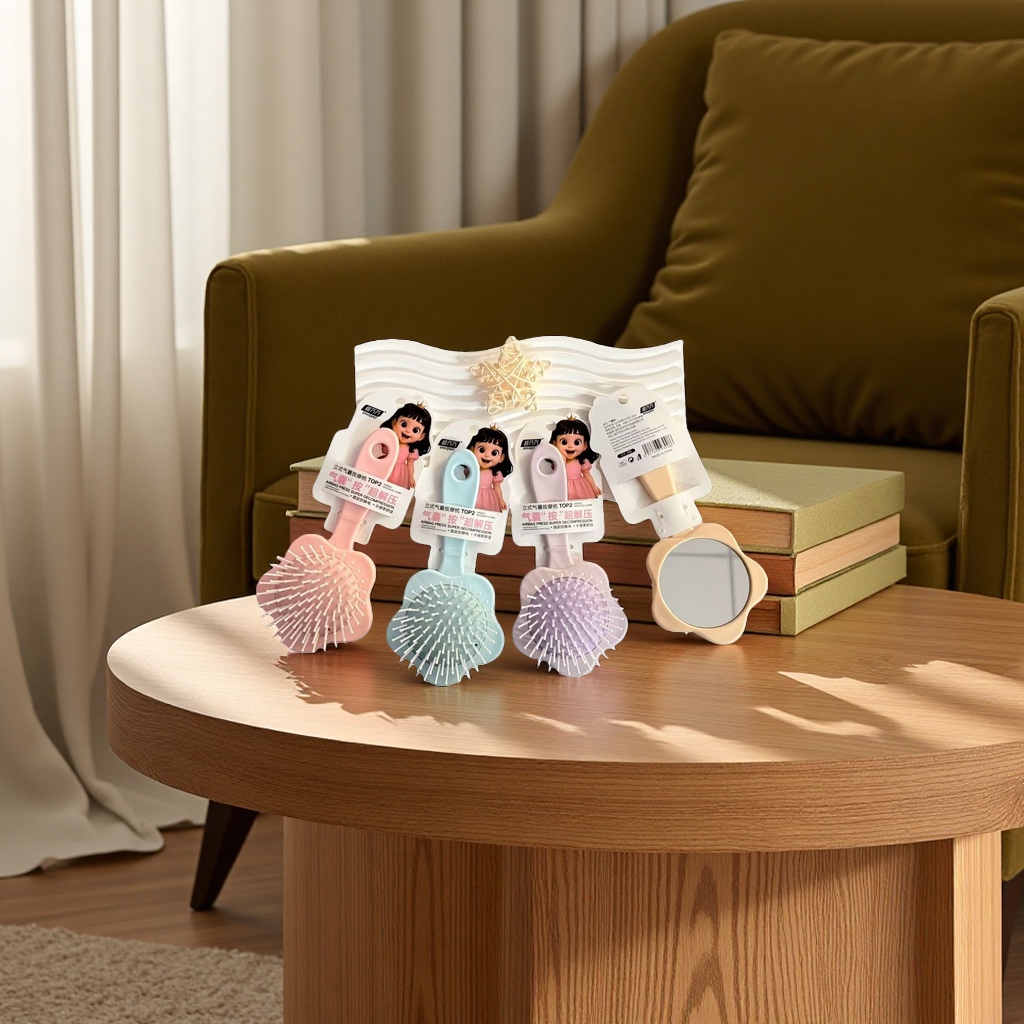Wooden massage comb for smooth hair without harming the scalp. Home hair care comb, 20cm, 094851475