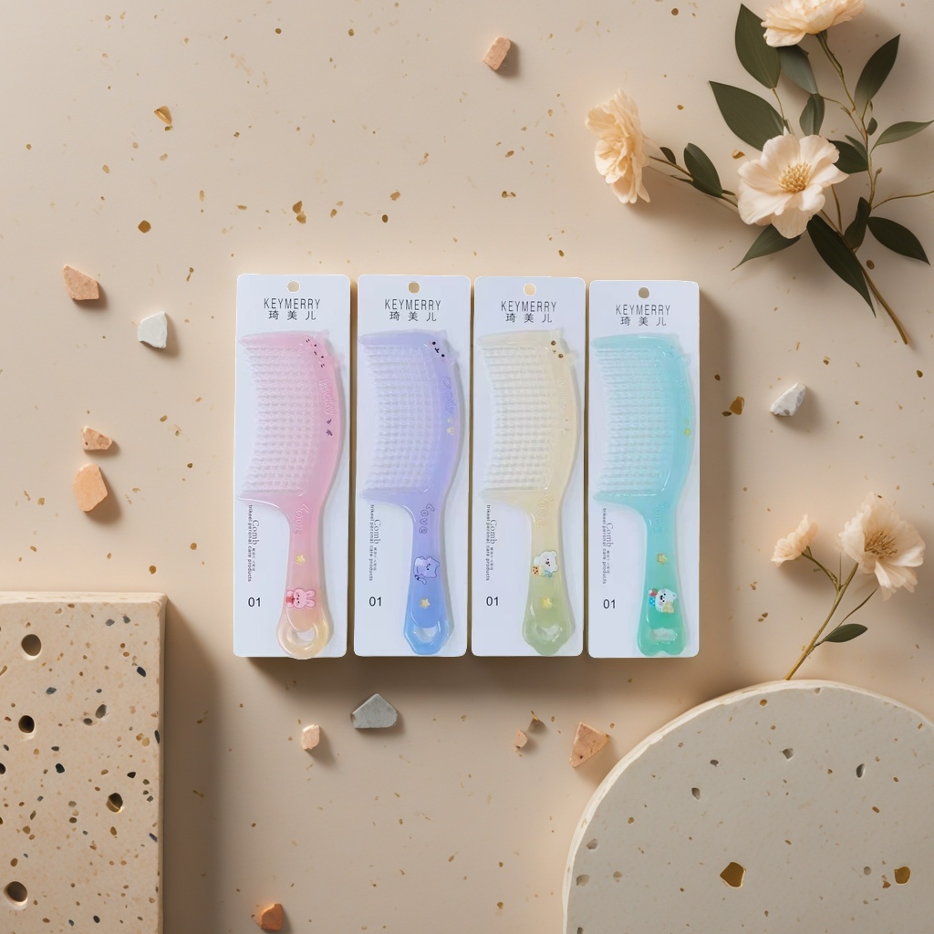 The fresh hair comb can smooth hair without damaging it, prevent static electricity and massage the scalp. It is portable for home use Application Scenario