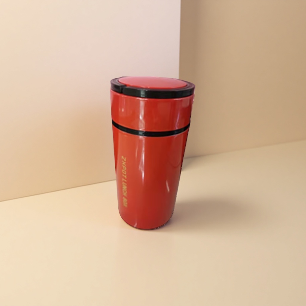 The main body of the red insulated cup is made of stainless steel with vacuum heat preservation capacity, 350ml. It is portable for home and office use details Picture