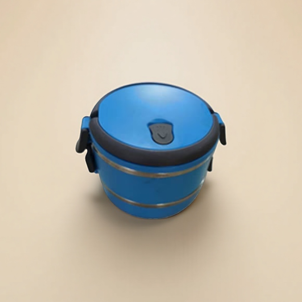 Blue portable lunch box with lid, sealed, leak-proof and insulated lunch box details Picture