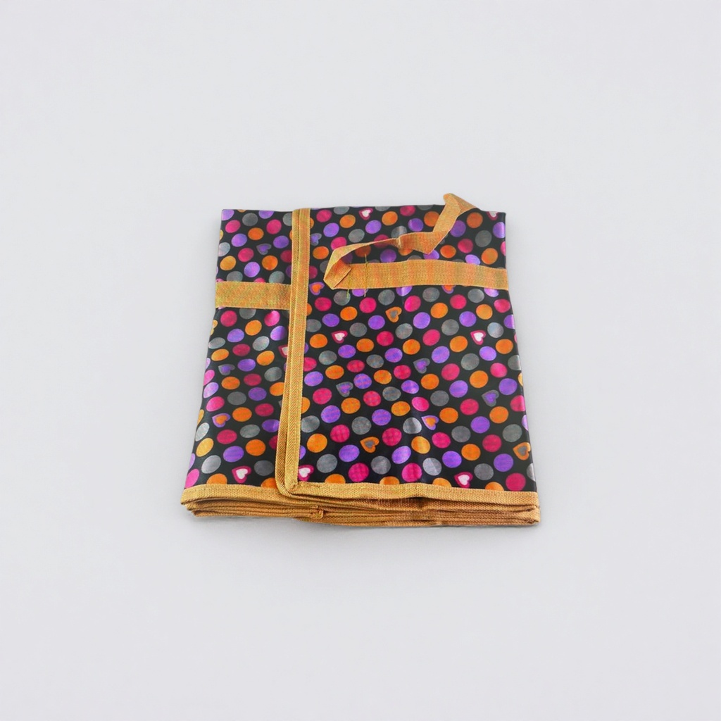 Colorful polka dot patterned folding cloth bag, fashionable, portable and large-capacity shopping storage bag Specification image