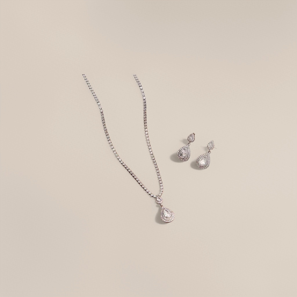 Jewelry necklace and earring set, a fashionable, versatile and exquisite gift box for women