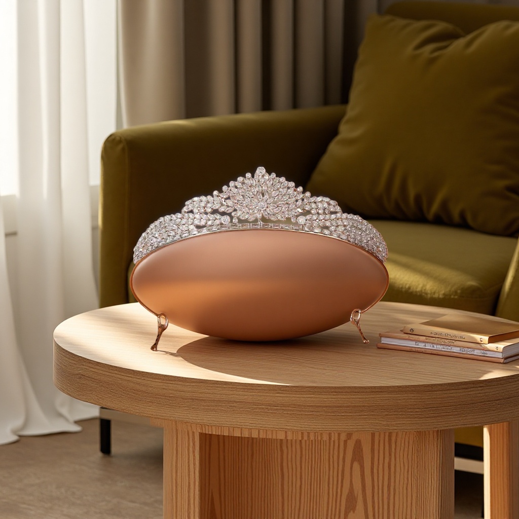 Gorgeous diamond tiara simulated crystal hair accessory for ladies' party wedding headwear