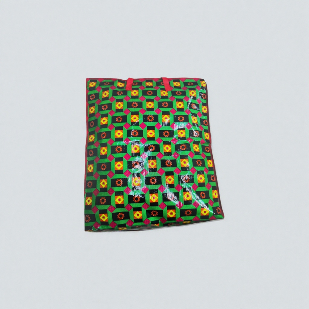 Colorful geometric pattern cloth bag, large-capacity cotton and linen hand-held shopping bag, foldable eco-friendly storage bag details Picture