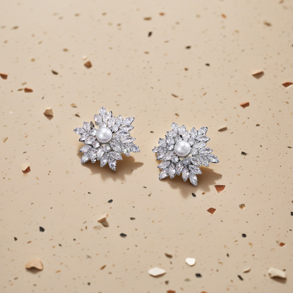 Pearl earrings, natural freshwater pearl stud earrings, simple and versatile earrings for women details Picture