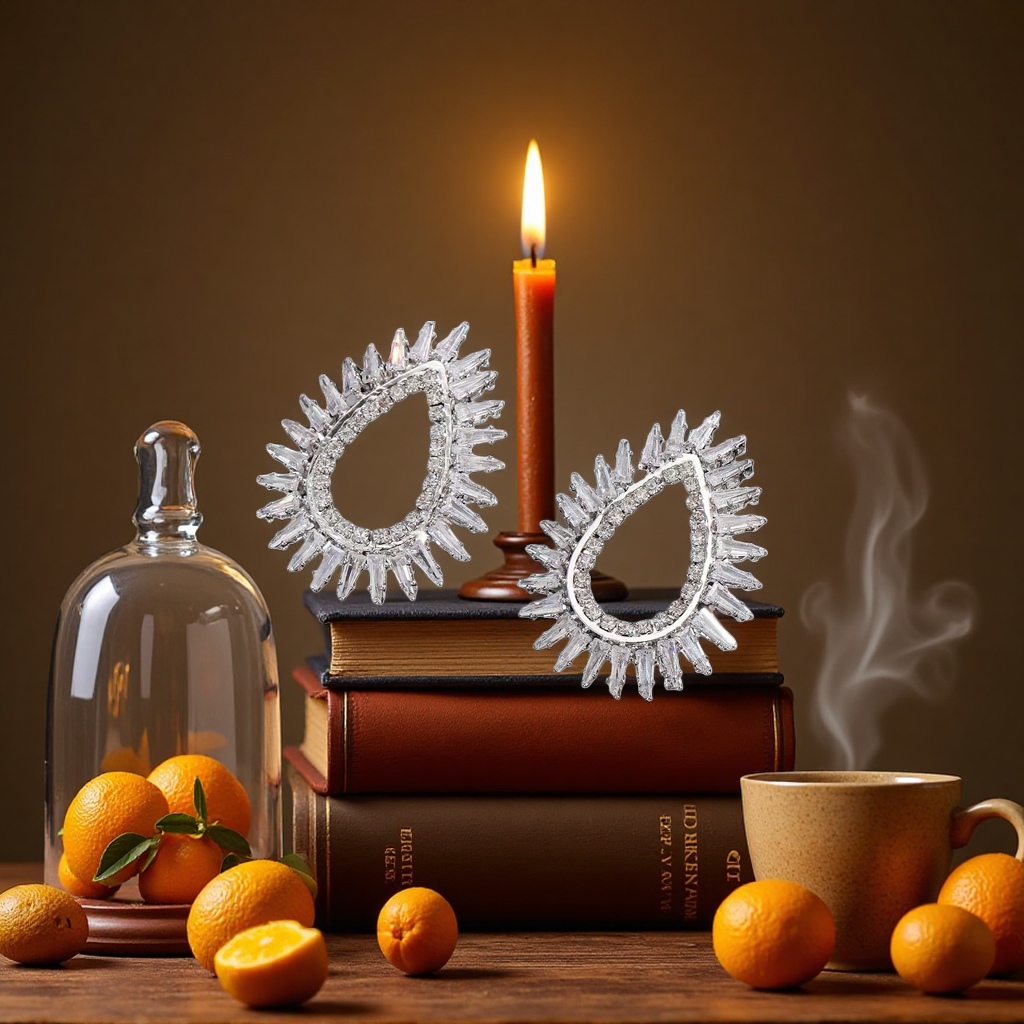 والأقراط المجوهرات لاذعة في التصميم details Picture