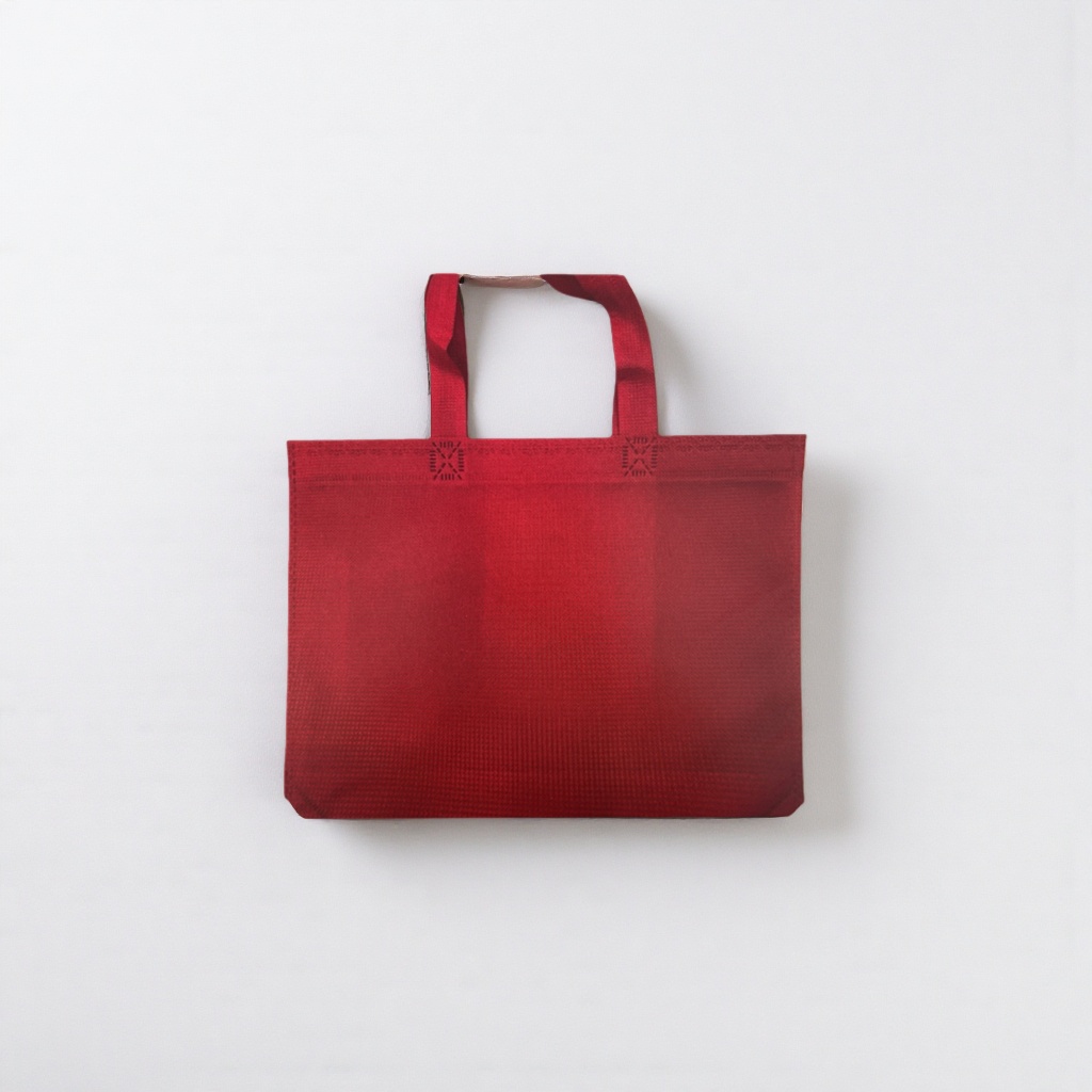 Red non-woven fabric handbag is an environmentally friendly and reusable large shopping bag