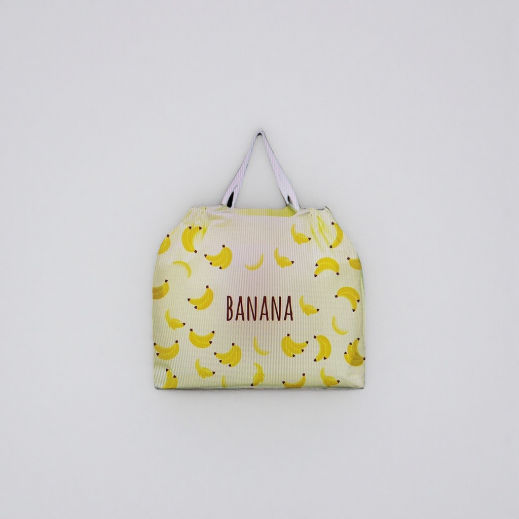 Bolsa de transporte con patrón de plátano bolsa de compras ecológica de moda bolsa de lona reutilizable details Picture