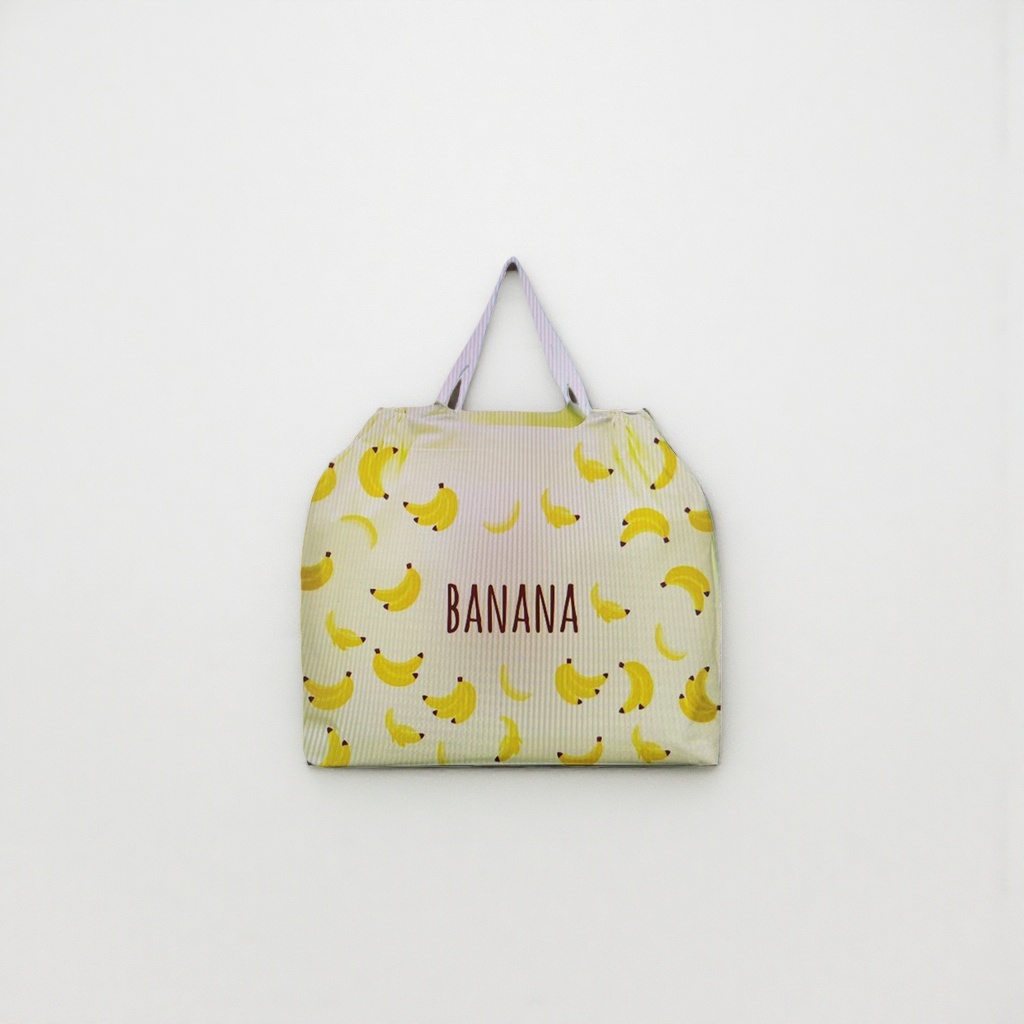 Bolsa de transporte con patrón de plátano bolsa de compras ecológica de moda bolsa de lona reutilizable Specification image