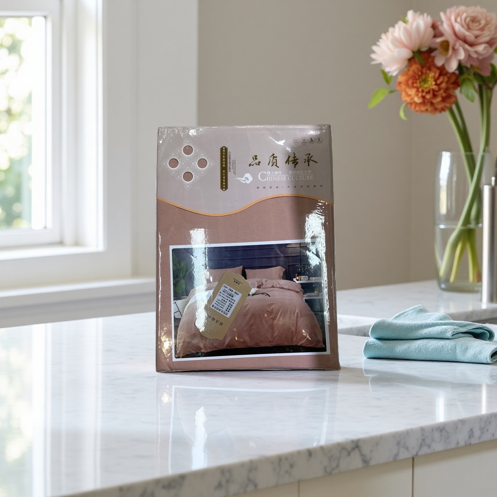 The bedding set includes bed sheets, duvet covers and pillowcases, packaged in a gift box details Picture