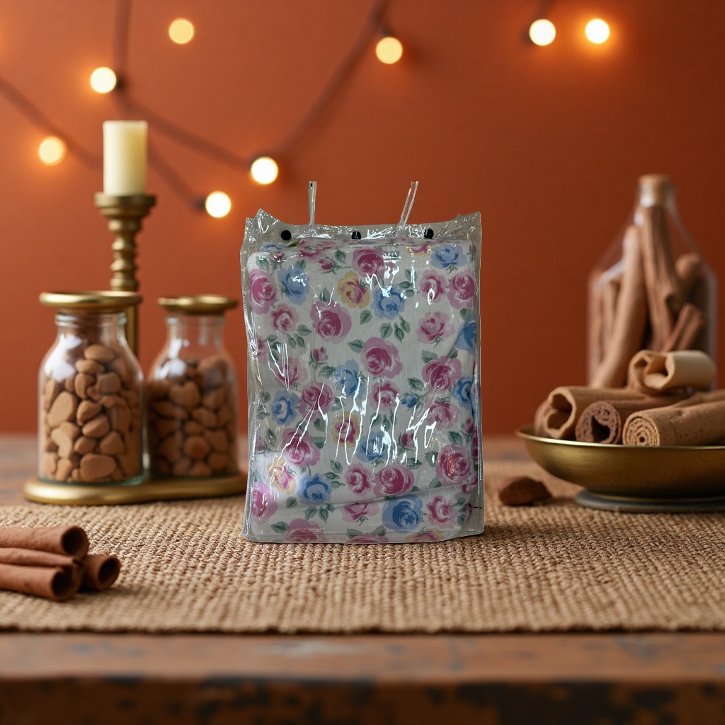 Floral pattern fabric for home wear, handcrafted DIY fabric material, cotton and linen blend Application Scenario
