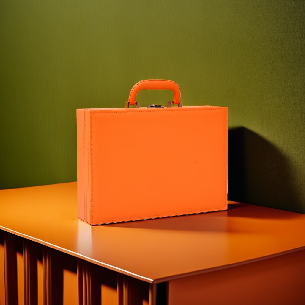 Brown leather suitcase, travel suitcase, business trip storage box Specification image