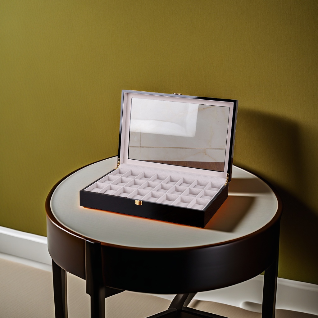 Multi-layer separated dust-proof portable jewelry storage box details Picture