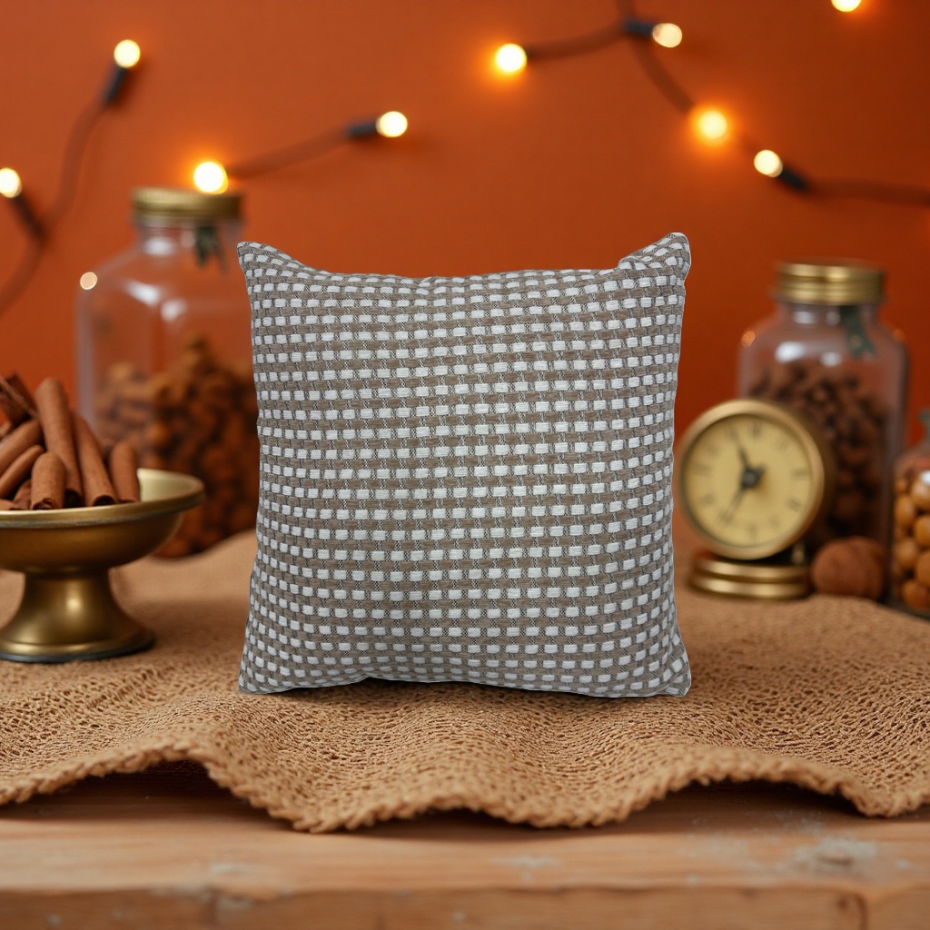 Woven pattern throw pillow, Nordic style geometric texture decorative pillow for living room and bedroom