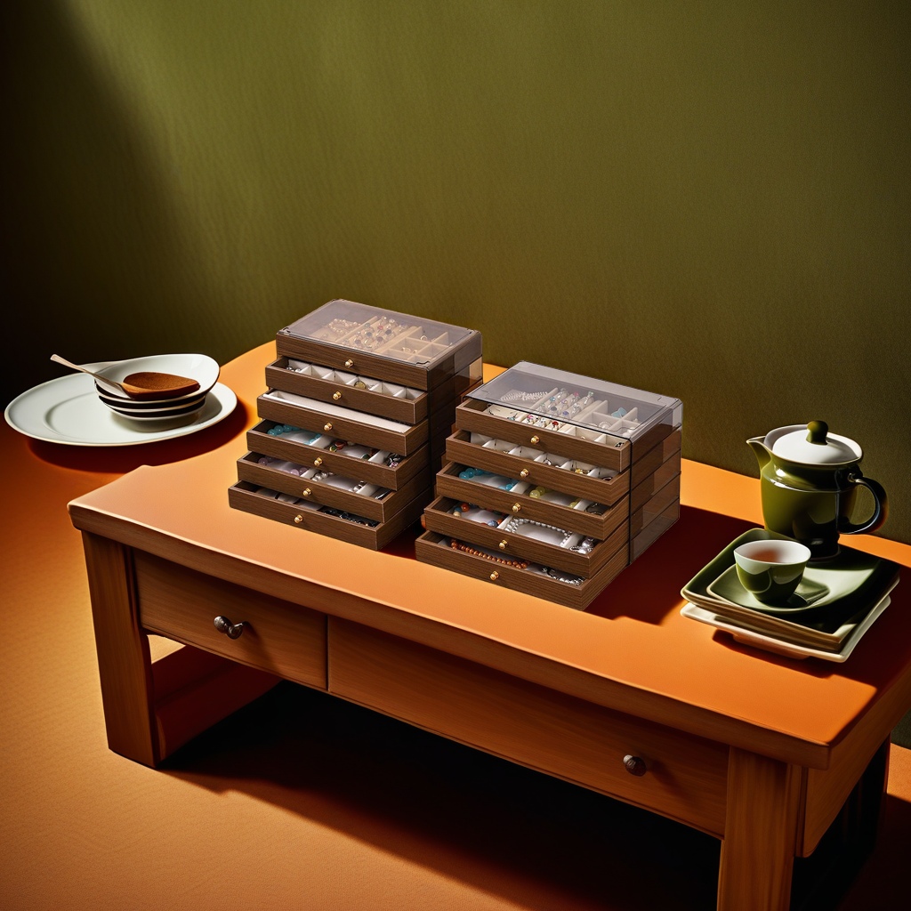Jewelry storage box, multi-layered compartments, dust-proof jewelry organization box, portable for girls Application Scenario