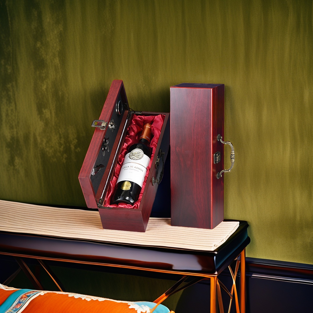 Imported dry red wine gift box set of two bottles, an excellent gift details Picture