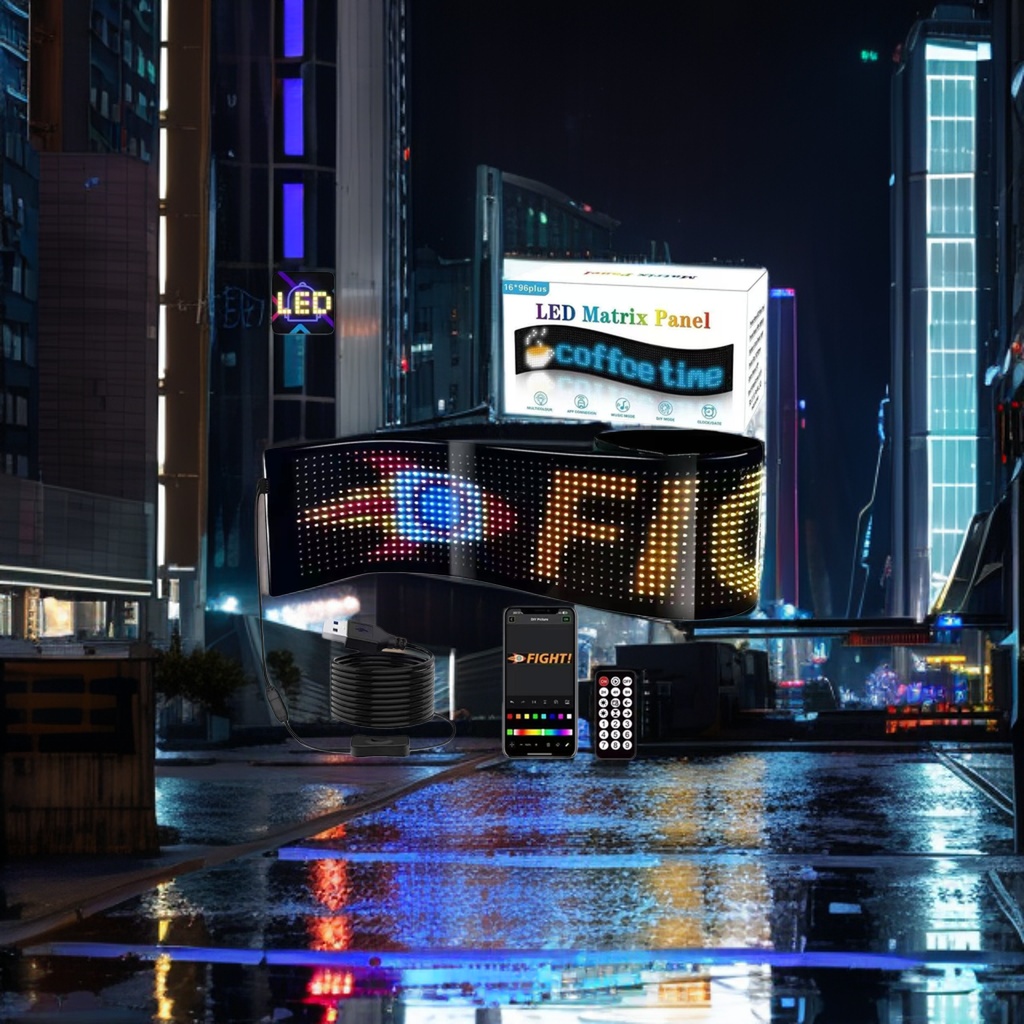 LED Matrix Panel, 12V waterproof ultra-thin high-brightness display module Application Scenario