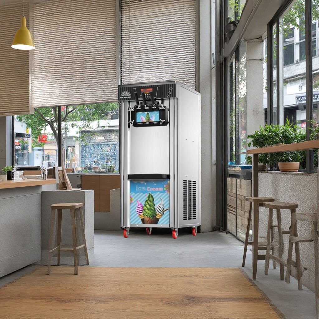 Household ice cream maker, automatic ice cream mixer, household ice cream maker details Picture