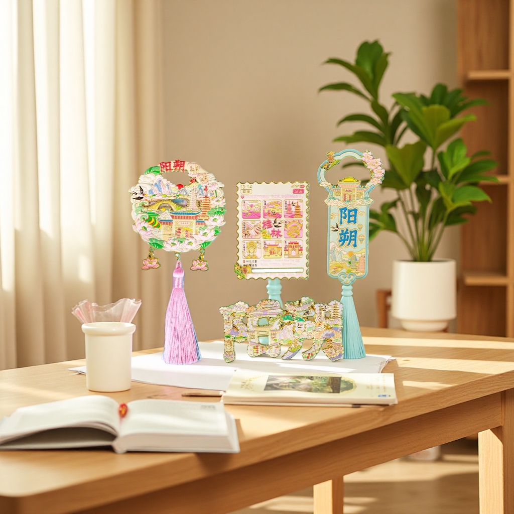 Yangshuo Mountain and Water Scenic theme souvenirs, Guilin tourism Special metal fridge magnets Application Scenario
