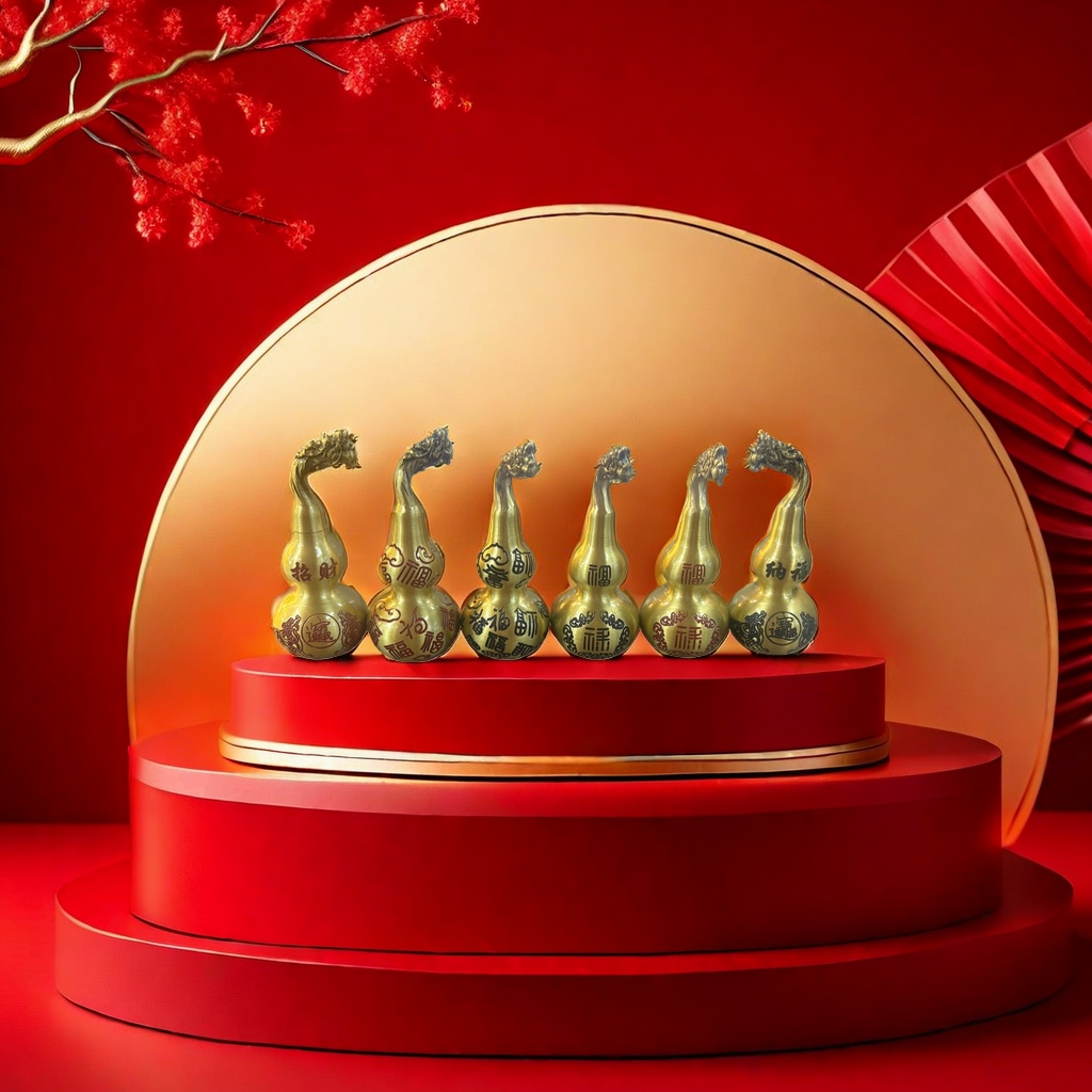 Gourd decorative items, home feng shui, bringing wealth, good luck and happiness, living room, bedroom, entrance hall
