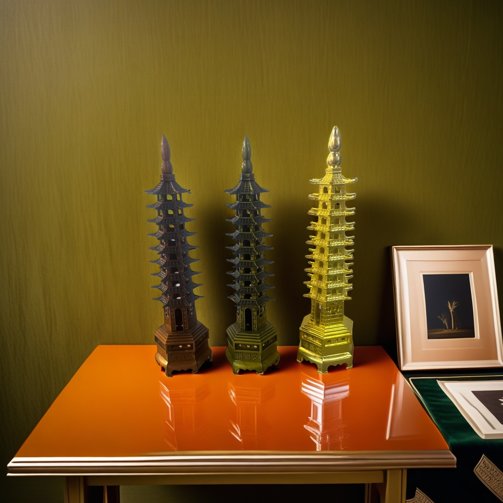 Zhonggong Craft Wenchang Pagoda decorative items for home living room decoration Specification image