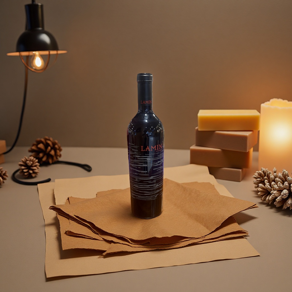 LAMIN wine bottle, 750ml wine glass bottle with cork, reusable details Picture