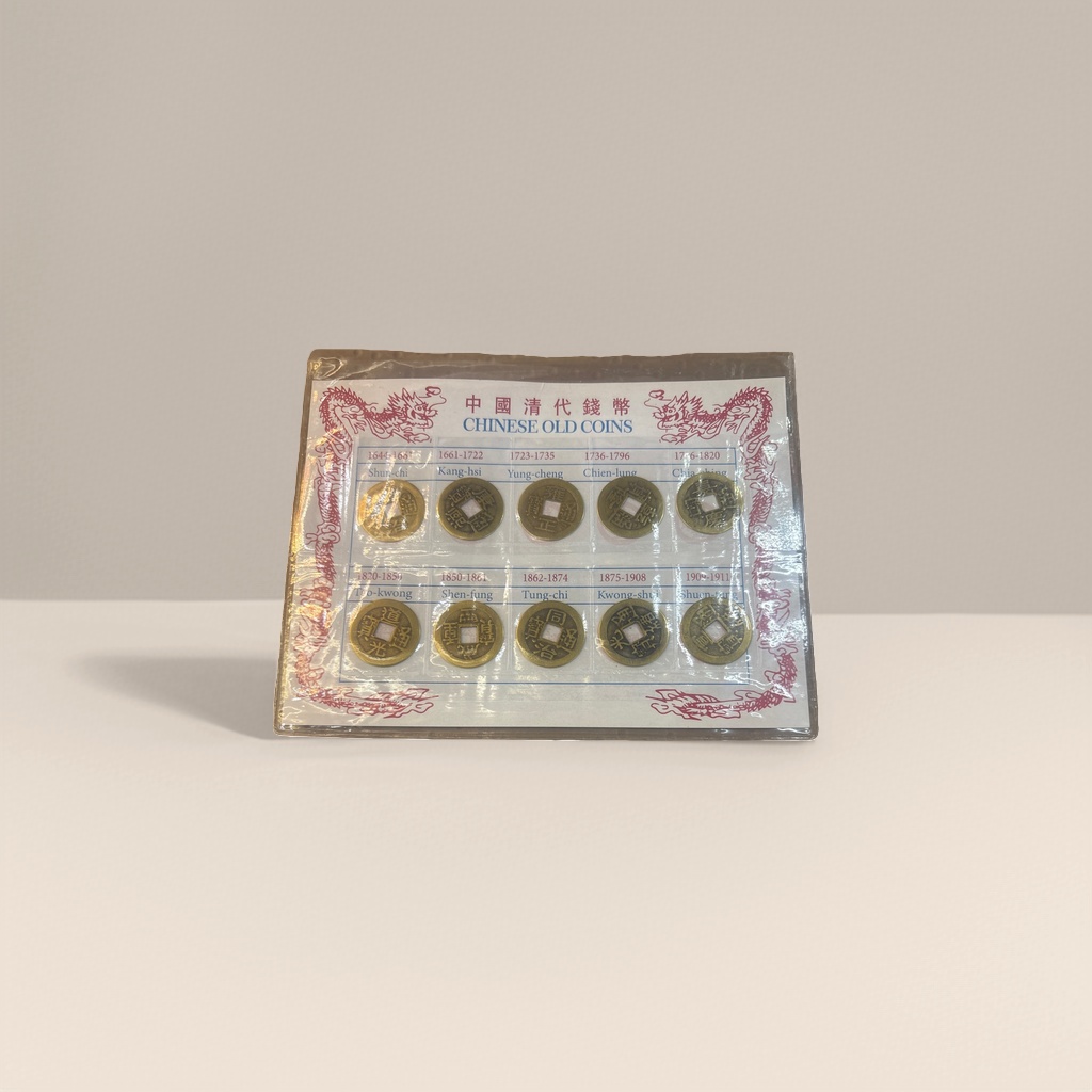 Display card of Chinese Qing Dynasty coin set collectibles details Picture