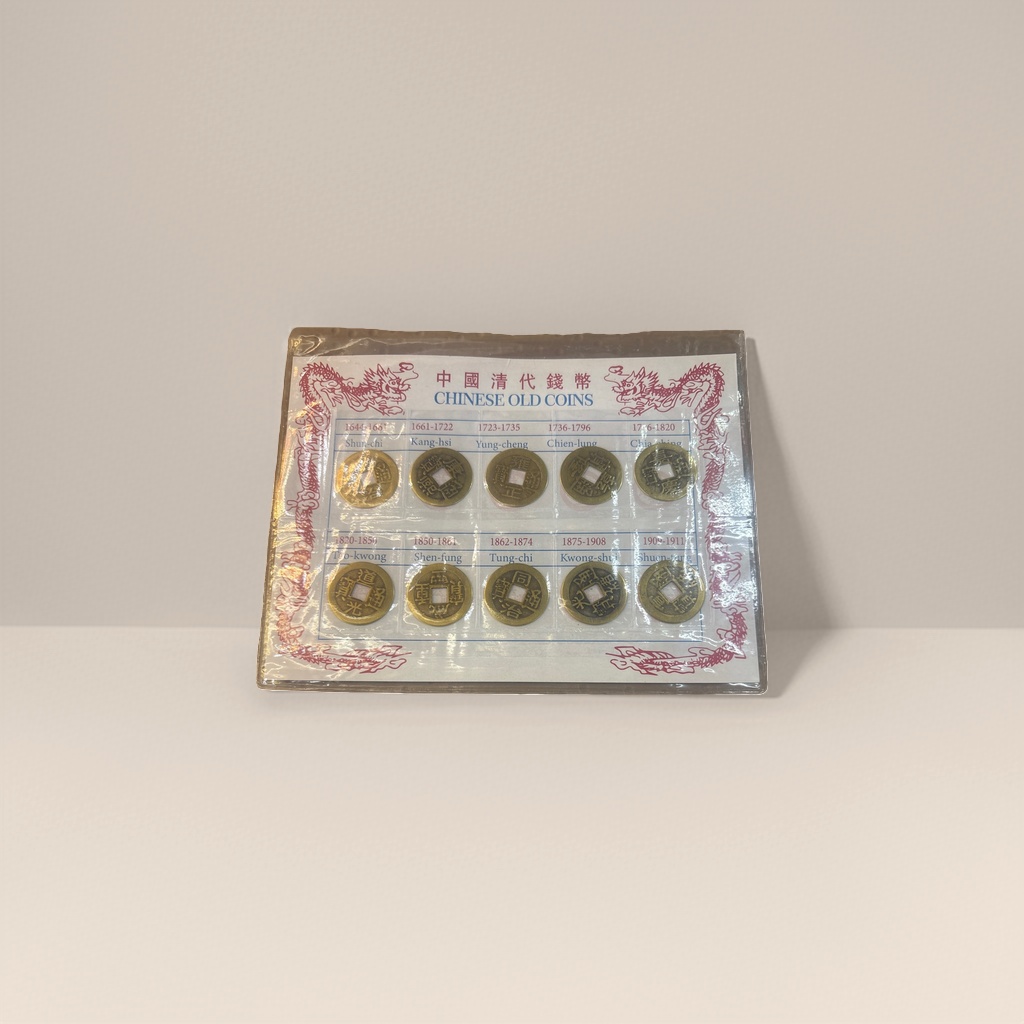 Display card of Chinese Qing Dynasty coin set collectibles Specification image