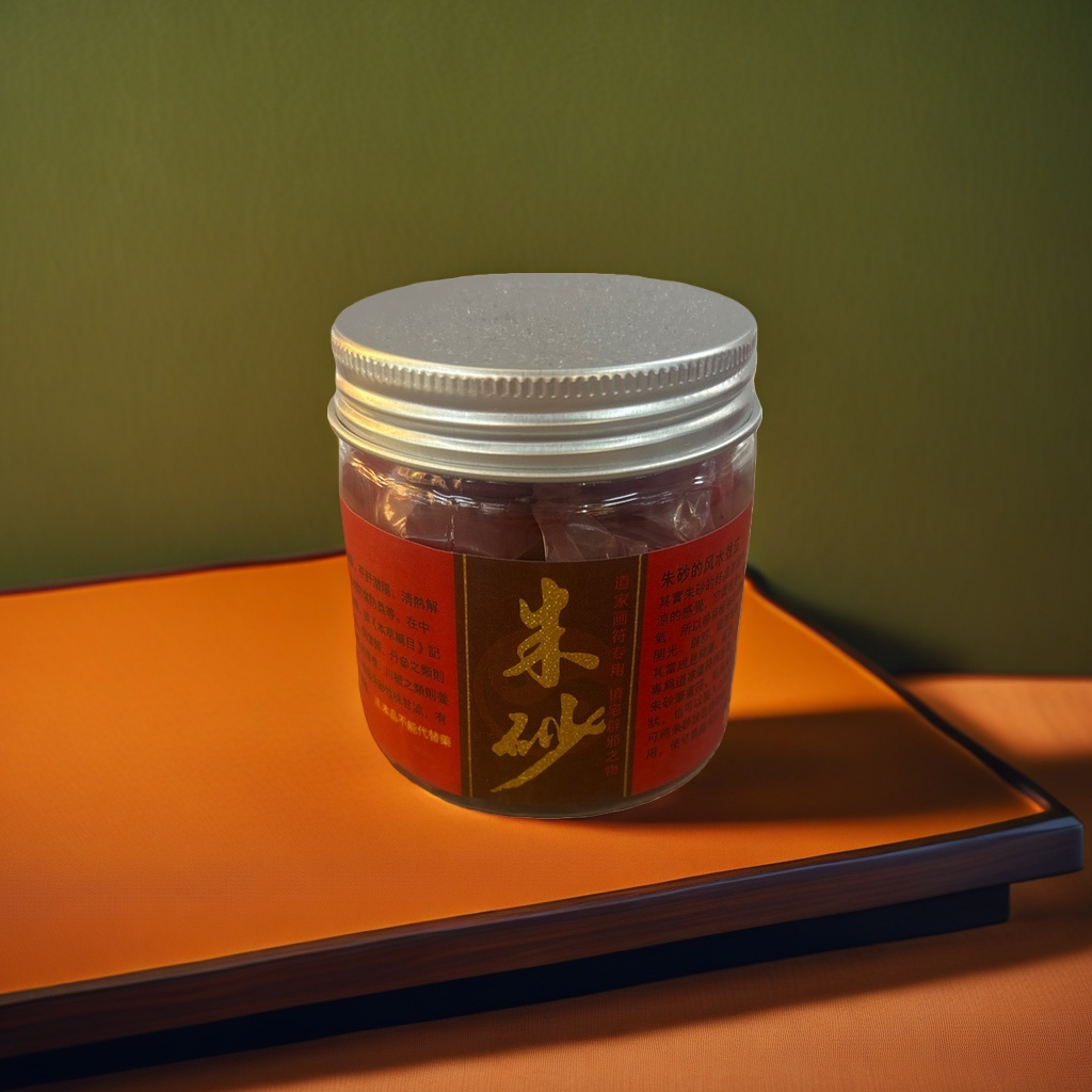 Genuine natural mineral pigment in cinnabar cans for painting and calligraphy details Picture