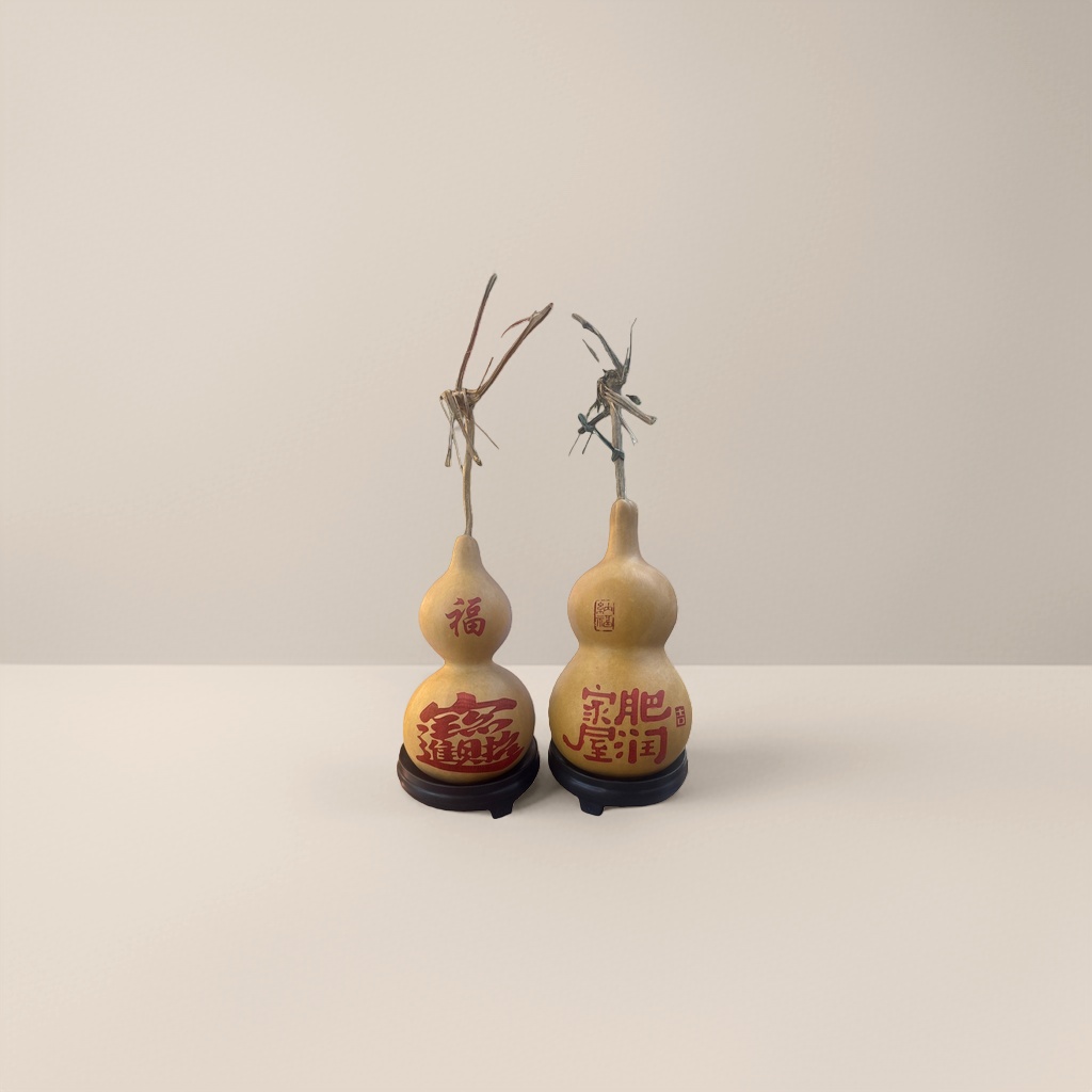 Artículos de calabaza natural calabaza ratán tejido decoración del hogar sala de estar basalto feng shui fortuna decoración colgante Specification image