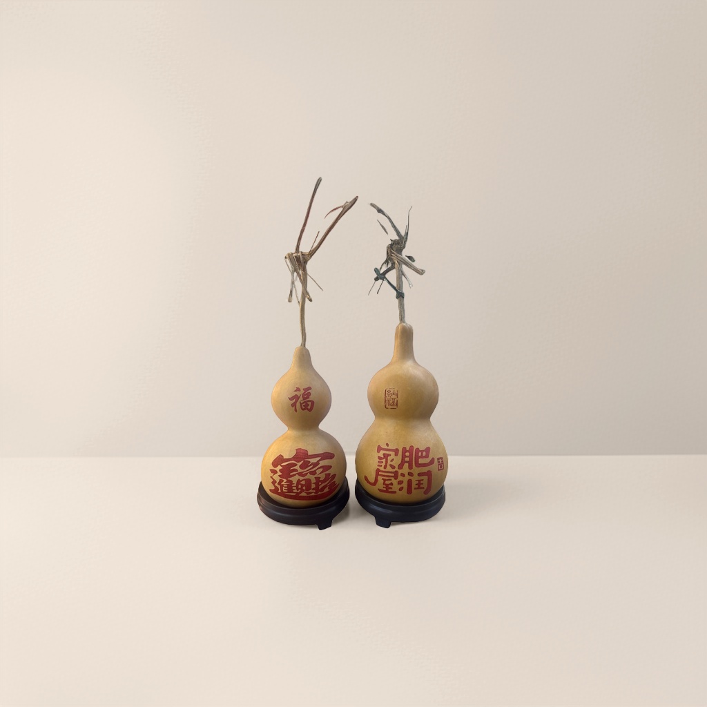 Artículos de calabaza natural calabaza ratán tejido decoración del hogar sala de estar basalto feng shui fortuna decoración colgante Application Scenario