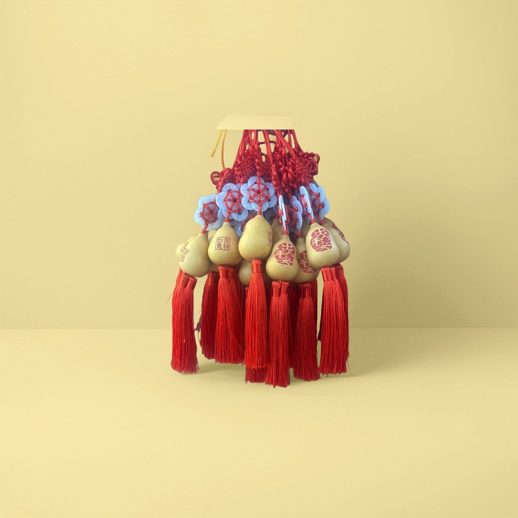 Chinese-style gourd pendant, a red auspicious home decoration pendant