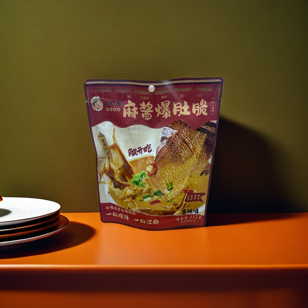 麻酱爆肚脆即食魔芋凉粉制品 低卡爽口开胃小食