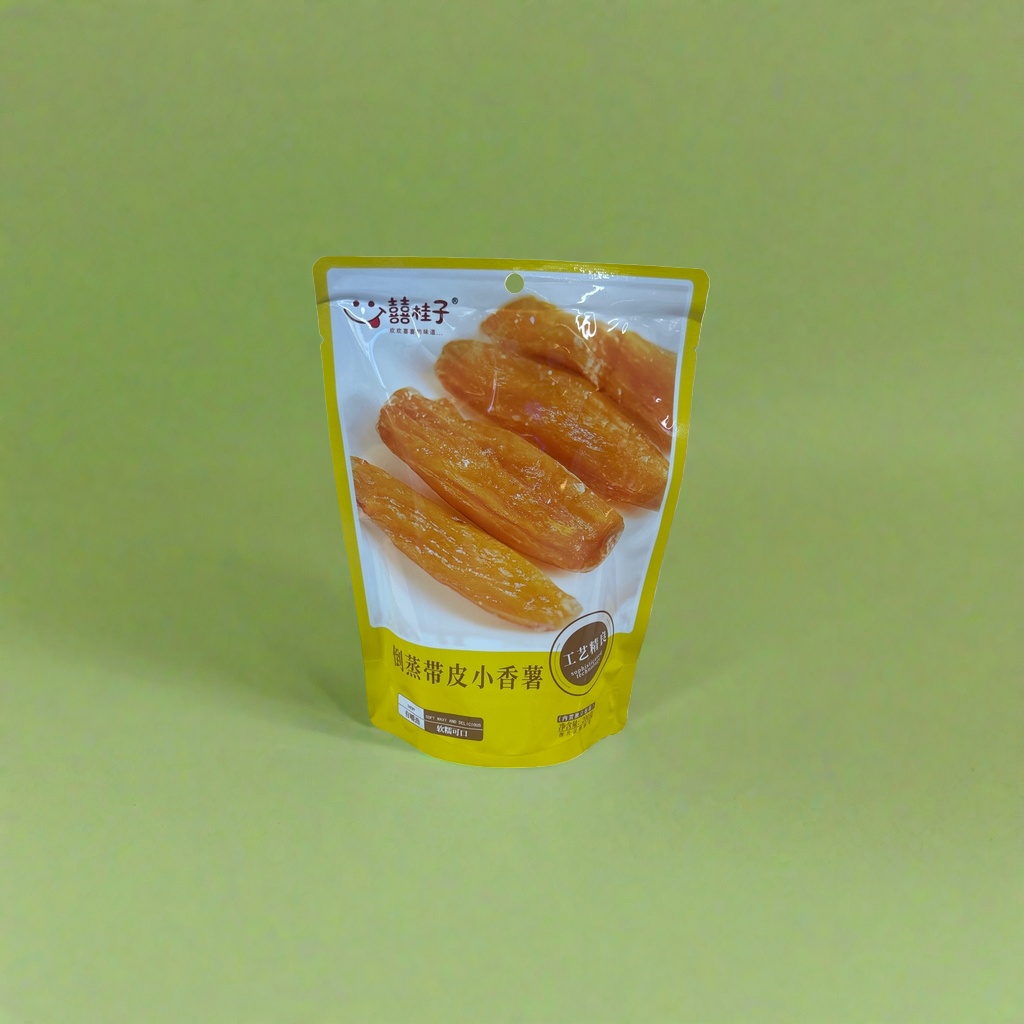包装袋+倒蒸带皮小香薯产品图