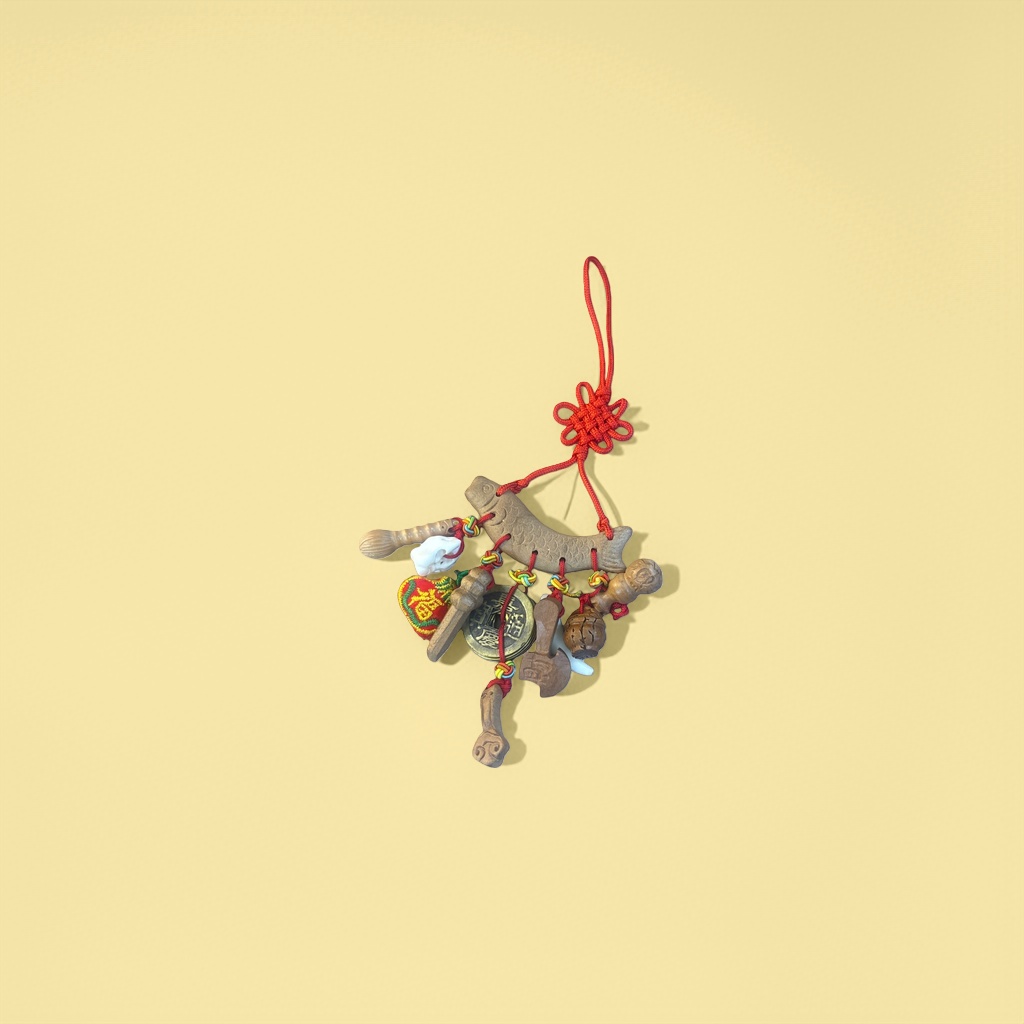 Traditional auspicious pendant, red Chinese knot pendant, New Year home decoration pendant Specification image