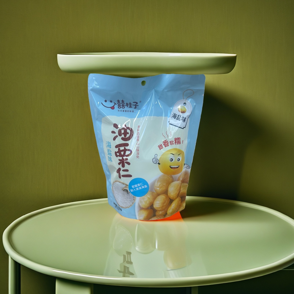 包装袋+海盐味栗仁细节图