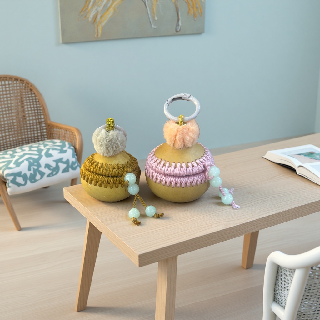 Gourd-shaped decorative pendants, home feng shui ornaments, new Chinese simple style Application Scenario