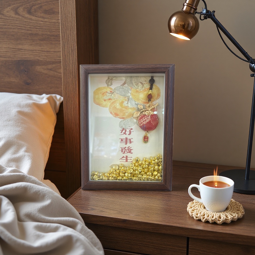 Nordic-style decorative paintings with solid wood photo frames, simple and modern art wall decorations for the living room and bedroom Specification image