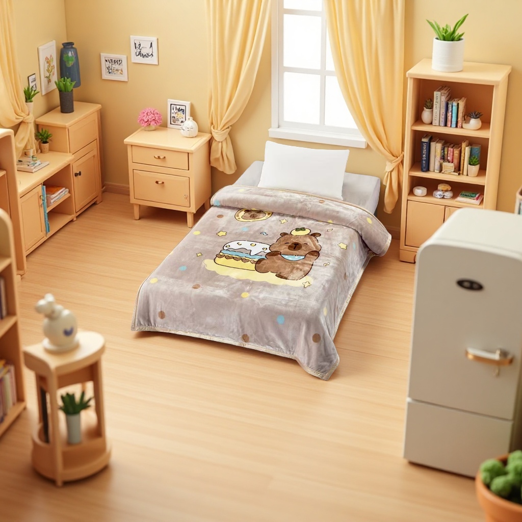 Factory direct sales, cartoon-patterned blankets, soft, skin-friendly and warm home bed covers, spring and autumn quilts Application Scenario