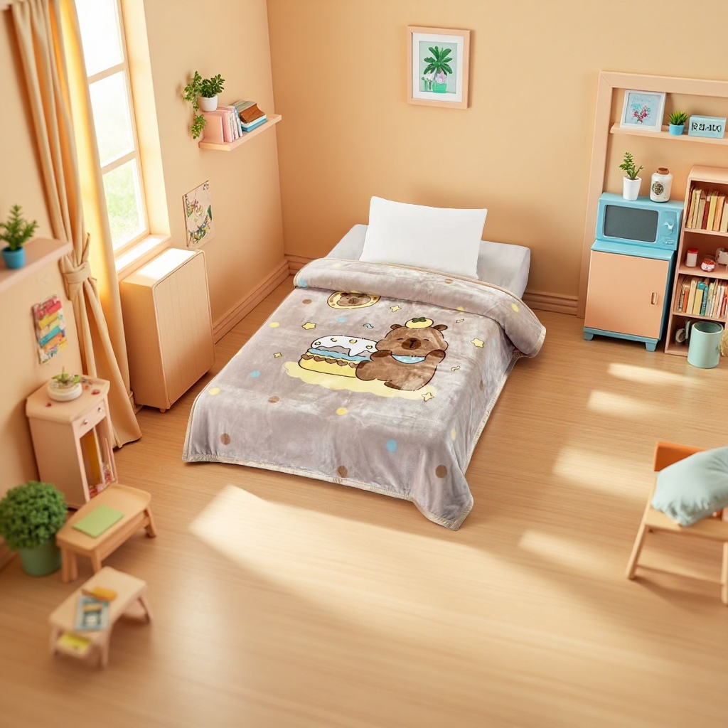 Factory direct sales, cartoon-patterned blankets, soft, skin-friendly and warm home bed covers, spring and autumn quilts Specification image