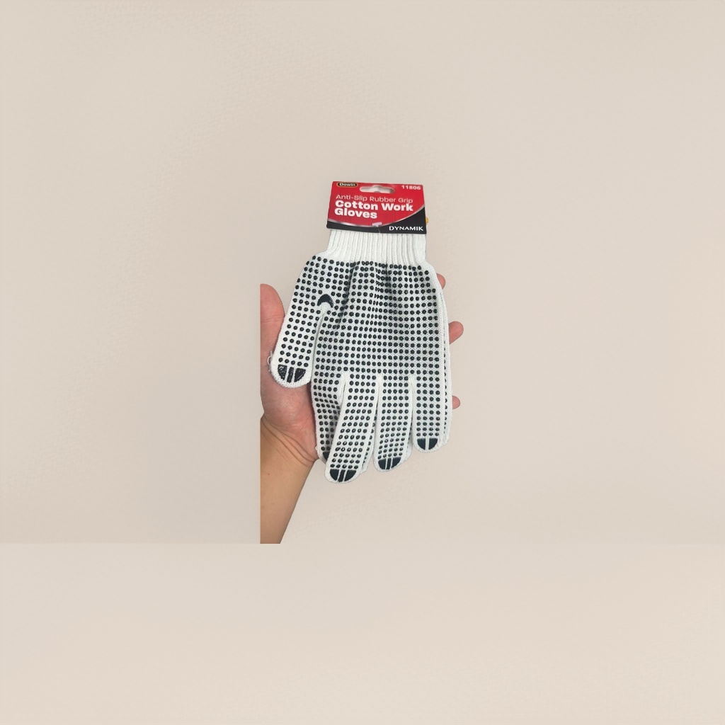 Anti-slip, wear-resistant and thickened cotton yarn dispensing work gloves, suitable for both men and women details Picture