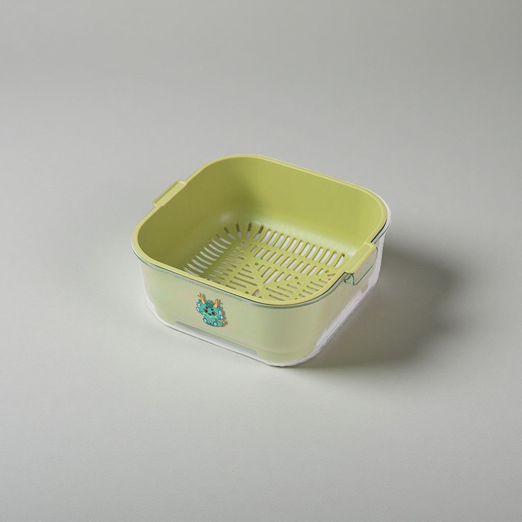 绿色塑料沥水篮主体细节图