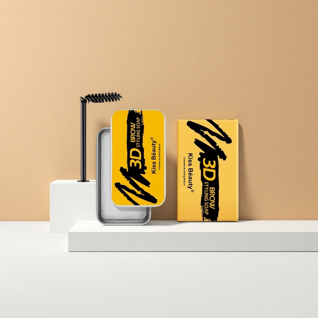 Kiss Beauty 3D BROW STYLING SOAP 黄色包装眉部造型皂