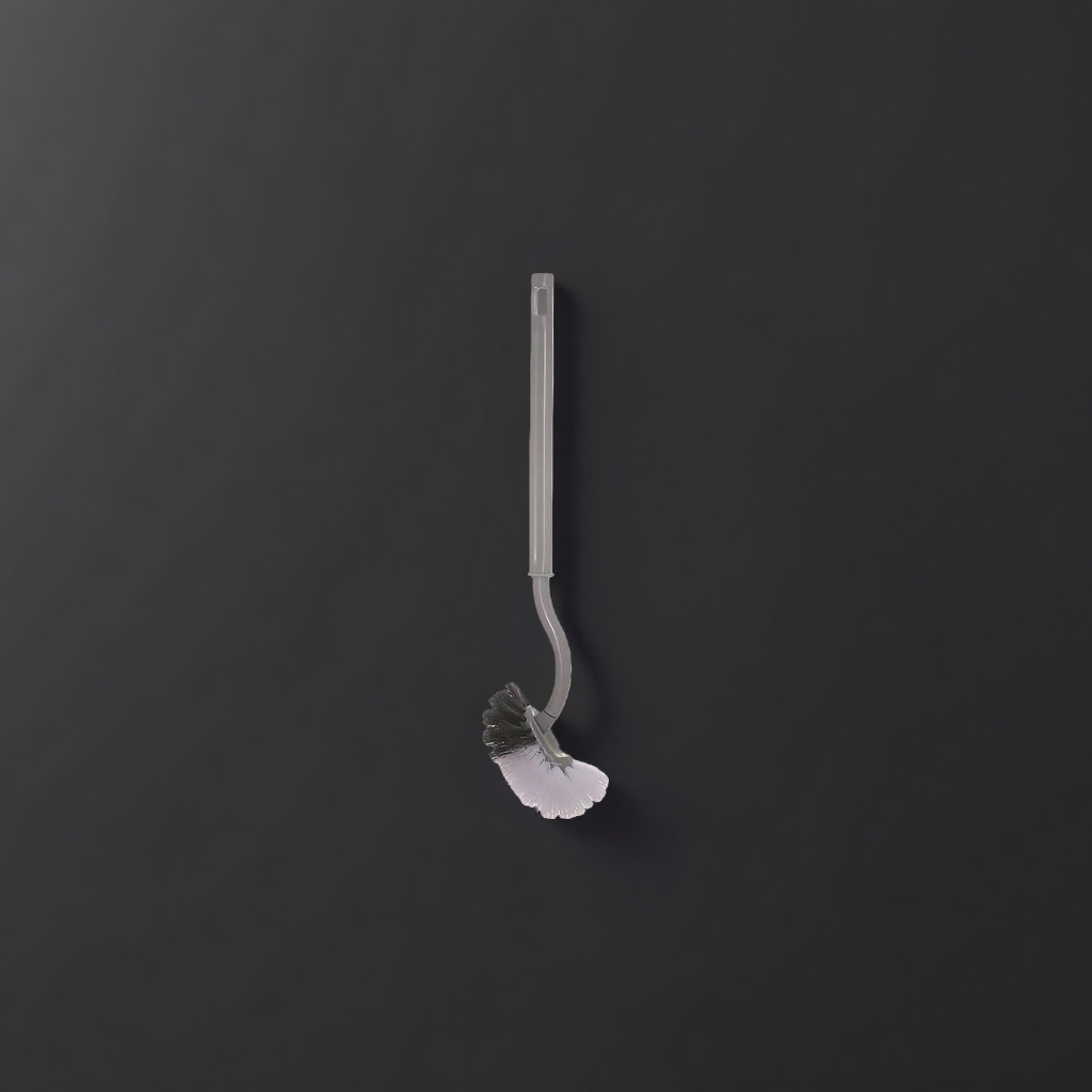 Toilet cleaning brush set: Suction cup type, extendable silicone brush head with base details Picture