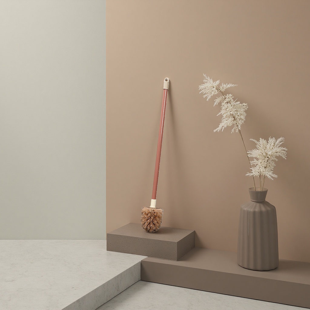 Toilet brush rotating cleaning brush head extended handle bathroom sanitary ware set Application Scenario