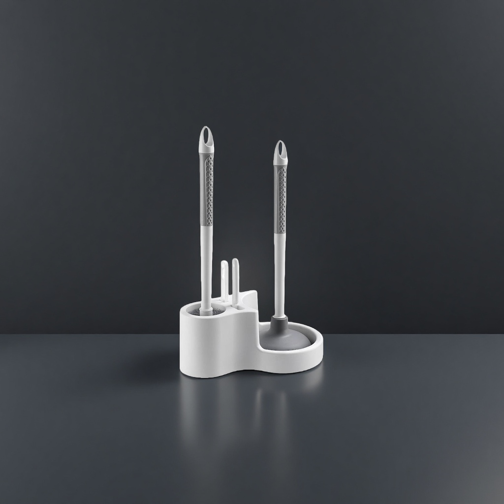 Toilet cleaning wonder: Toilet brush set with replacement brush heads, powerful stain removal, durable and does not damage the glaze surface Specification image