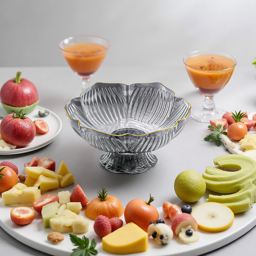 The main body of the transparent grey thickened and shock-resistant fruit platter details Picture