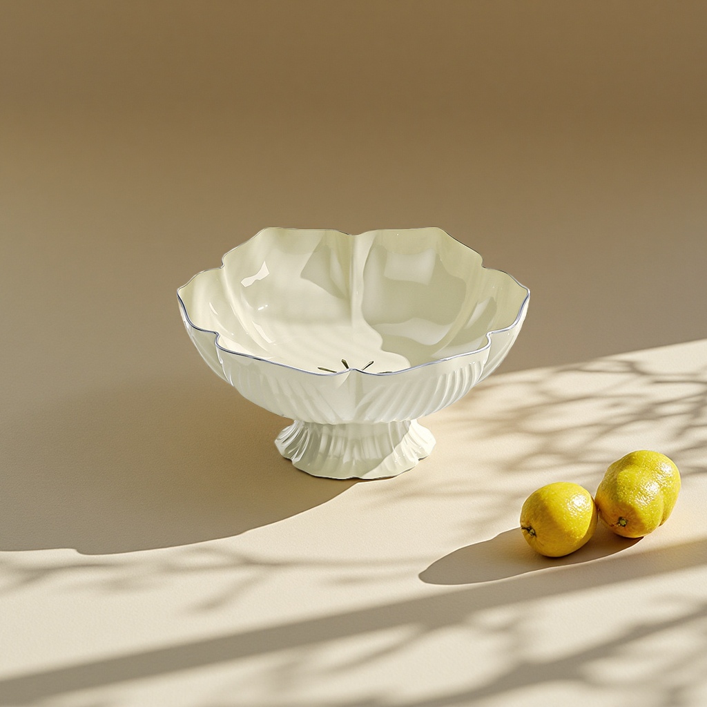 Creamy white thickened and shock-resistant fruit platter main body Specification image