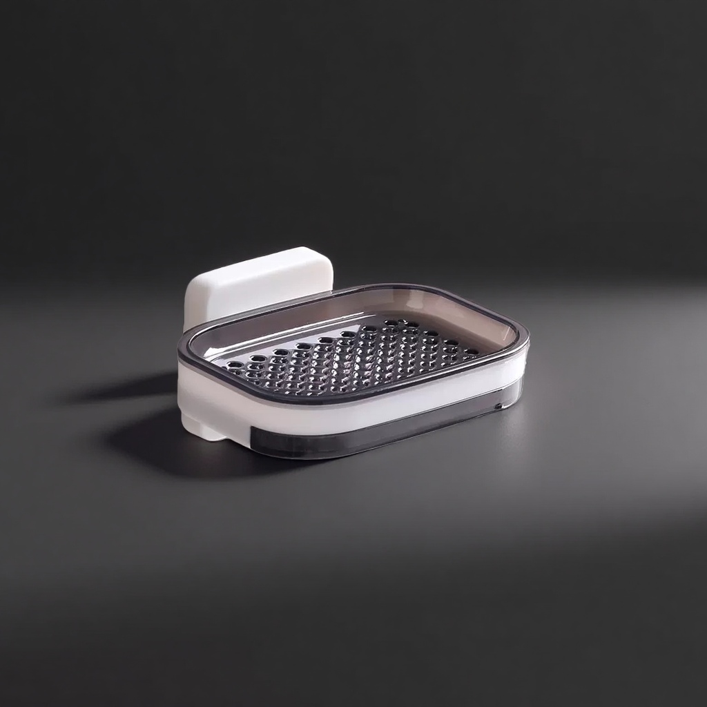Suction cup type soap box for bathroom products, water-draining and anti-slip soap storage box Application Scenario